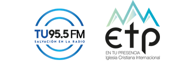 Logotipo Tu 95.5 FM Stereo y Iglesia ETP